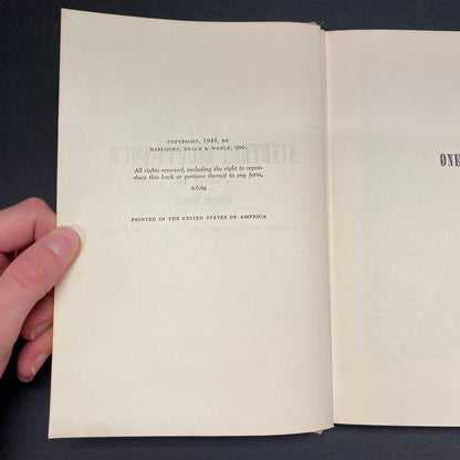 Nineteen Eighty-Four - George Orwell - Early Print - 1949