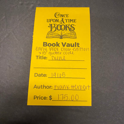 Dune - Frank Herbert - Early Book Club Edition - 1965