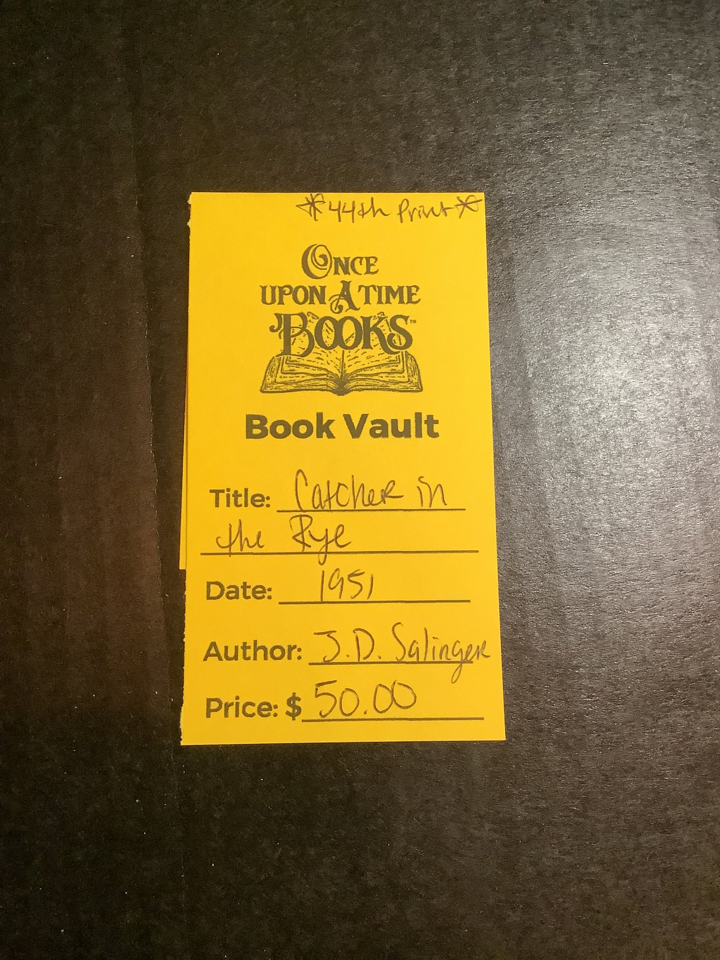 The Catcher in the Rye - J. D. Salinger - 44th Print - 1951