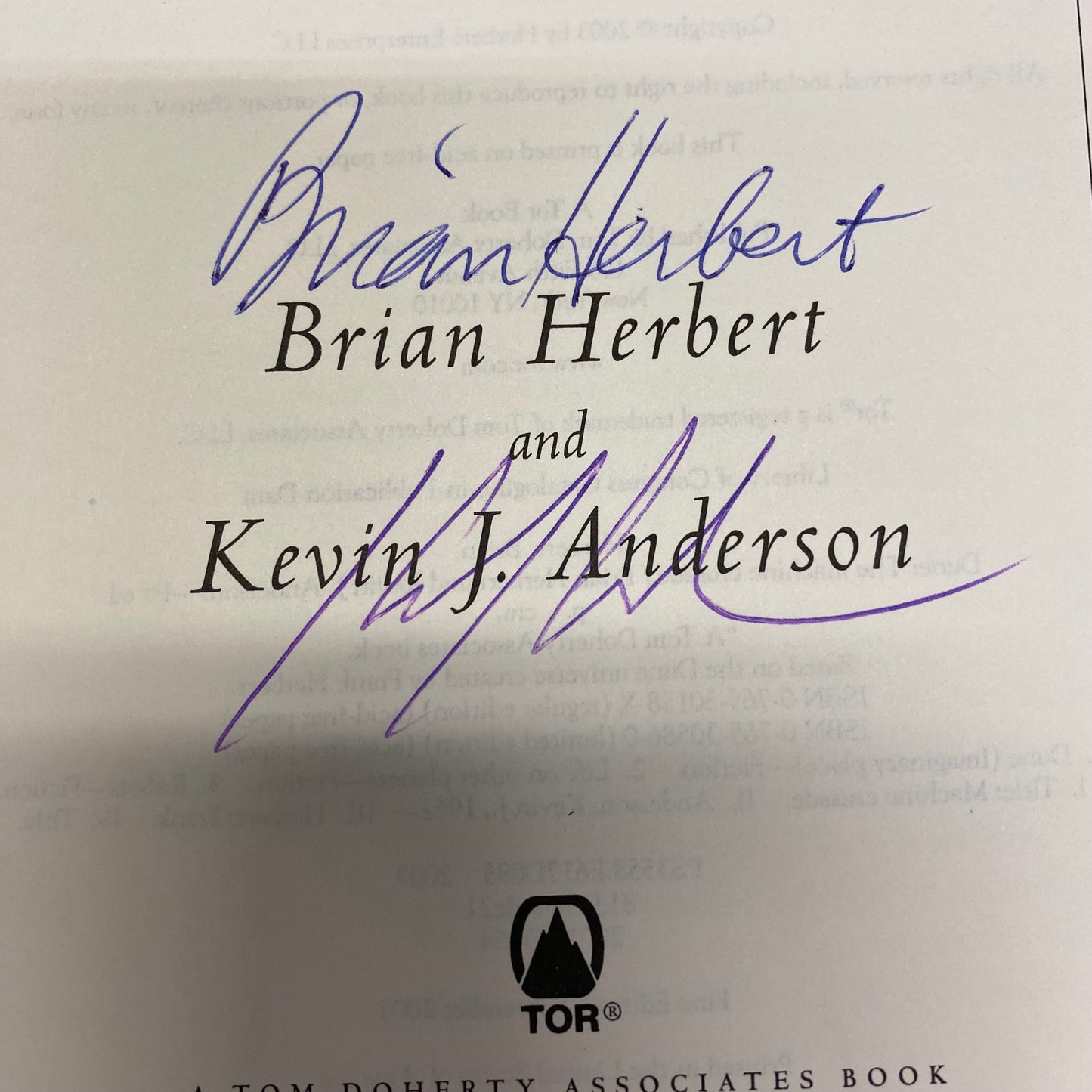 Dune: The Machine Crusade - Brian Herbert and Kevin J. Anderson - Signed by both authors - 1st Edition - 2003