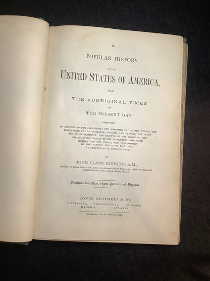 History of the United States - J. C. Ridpath - 1876