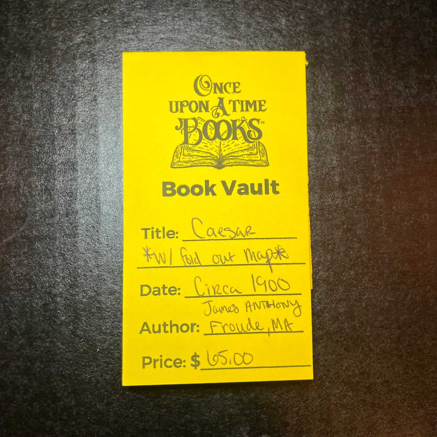Caesar w/fold out map - James Anthony Froude, M.A. - Circa 1900