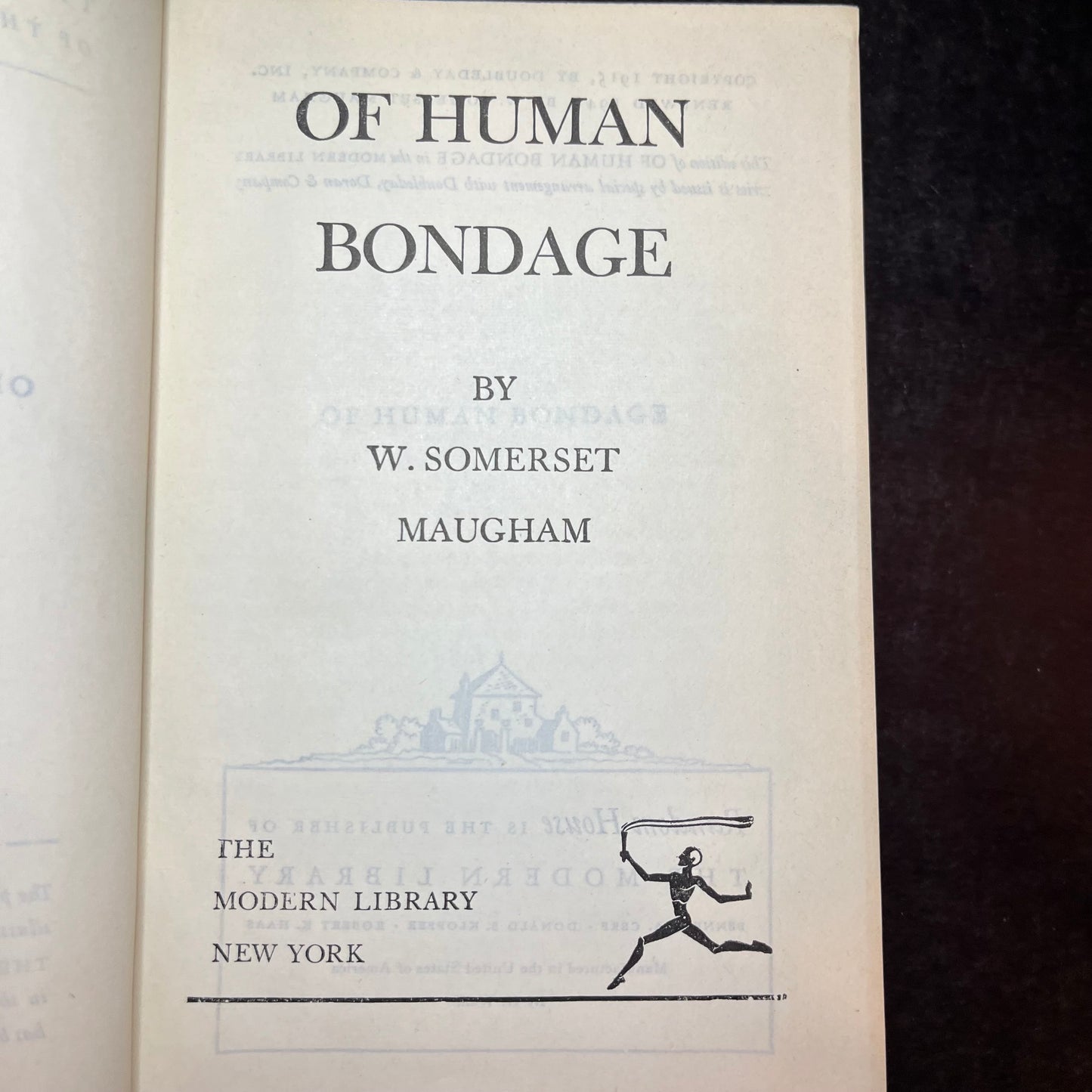 Of Human Bondage - W. Somerset Maugham - 1942