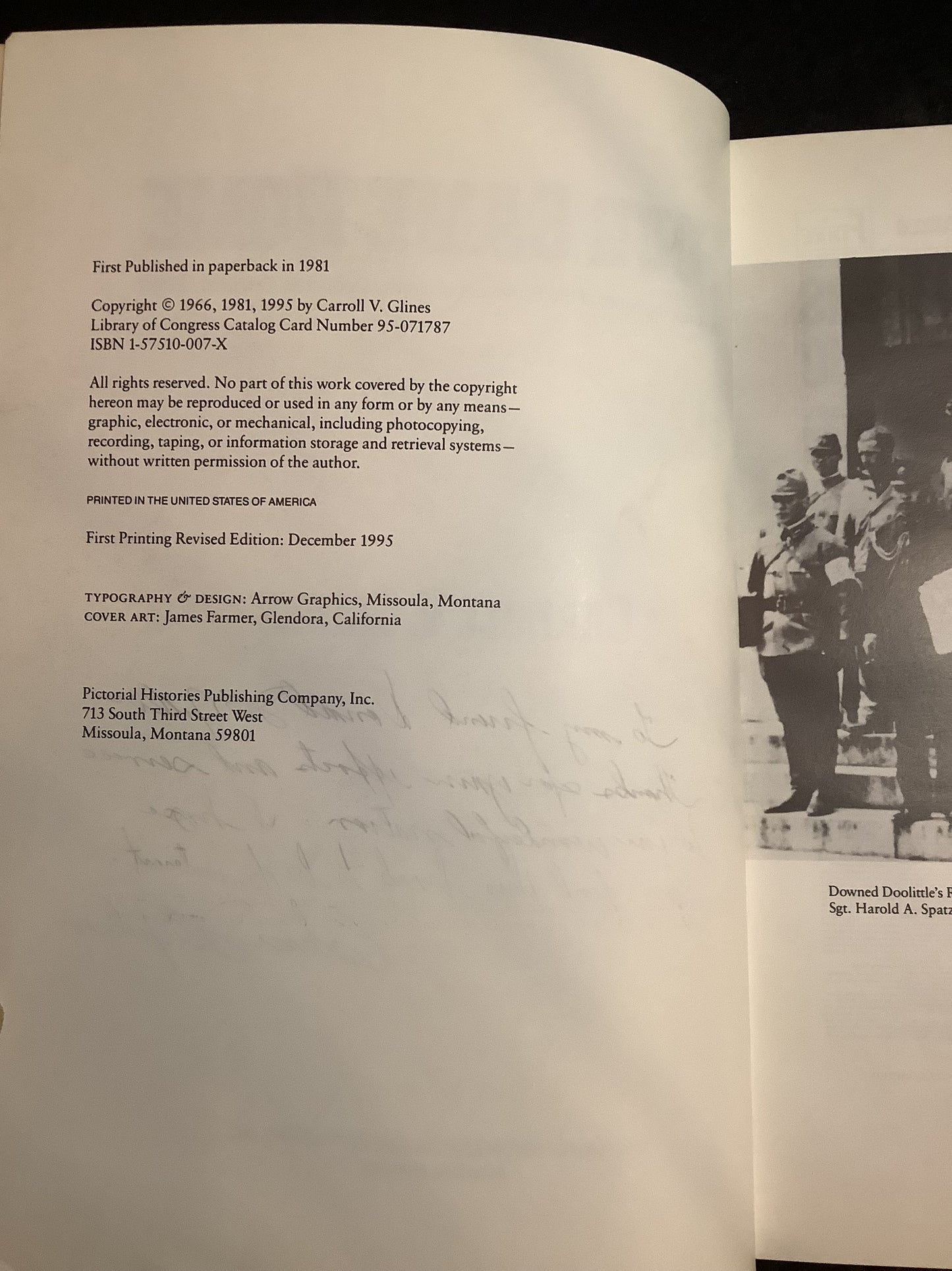 Four Came Home - Carroll V. Glines - Signed - 1995