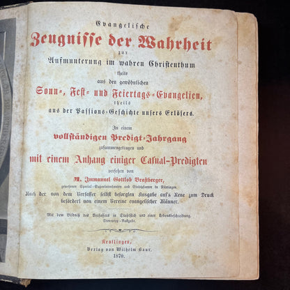 Zeugnisse der Wahrheit - M. Immanuel Gottlob Kraftberger - 1870