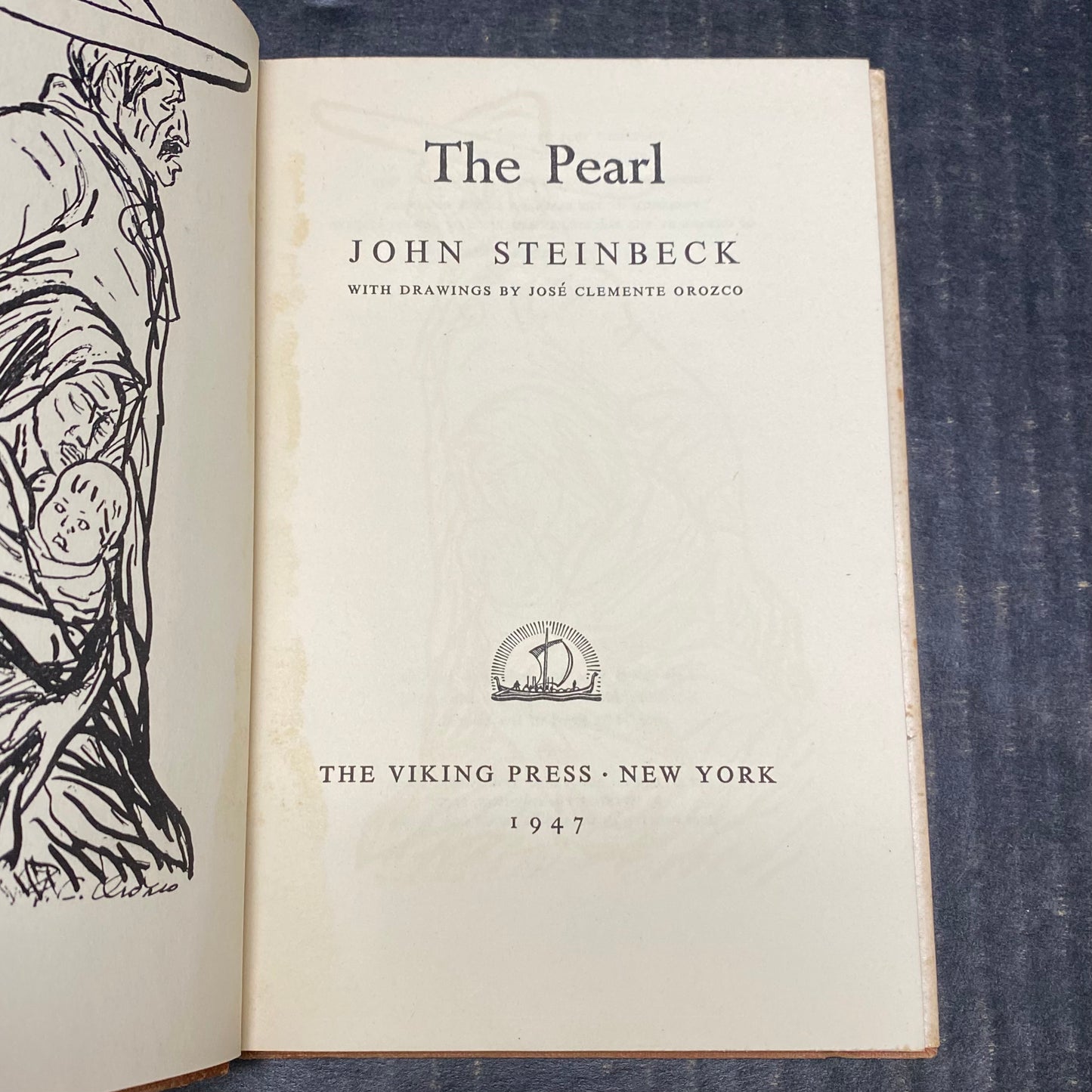 The Pearl - John Steinbeck - Second Print - First State Dust Jacket - 1947