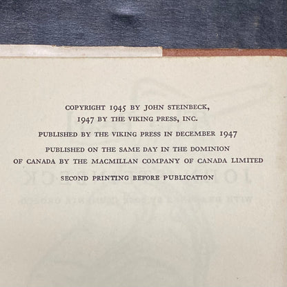 The Pearl - John Steinbeck - Second Print - First State Dust Jacket - 1947