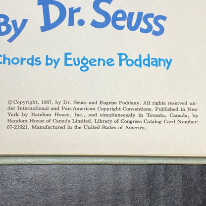 The Cat in the Hat Song Book - Dr. Seuss - First Edition - 1967