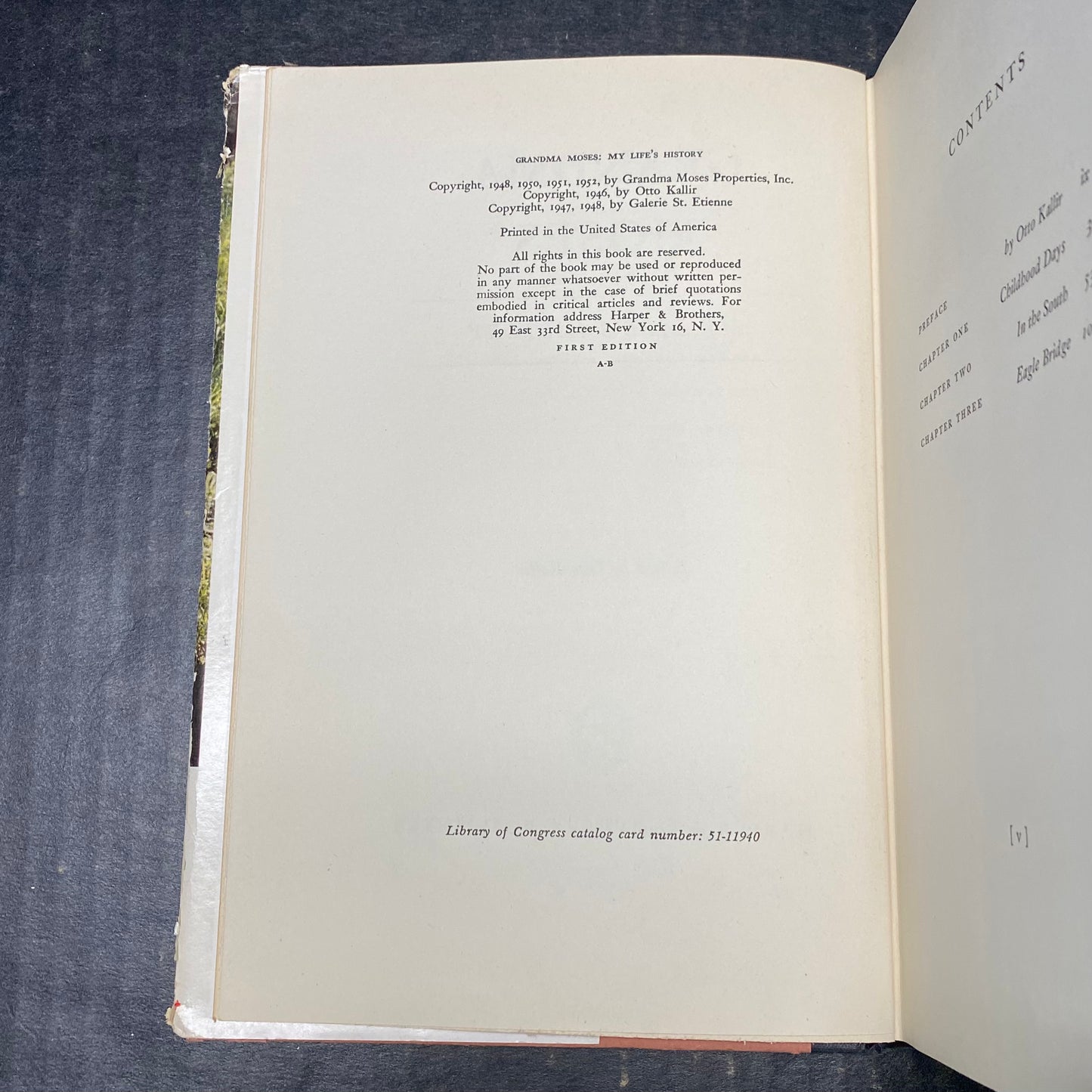 My Life's History - Grandma Moses - Signed by Author - First Edition - 1952