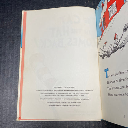 The Cat in the Hat Comes Back - Dr. Seuss - Scarce Educational Edition - 1958