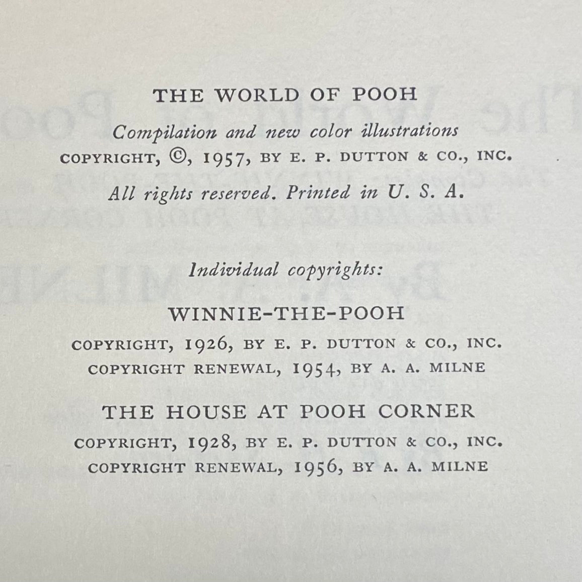 The World of Pooh - A.A. Milne - 1957