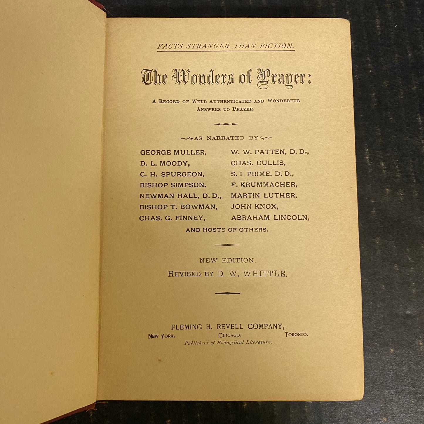 The Wonders of Prayer - D.W. Whittle - Revised Edition - 1885