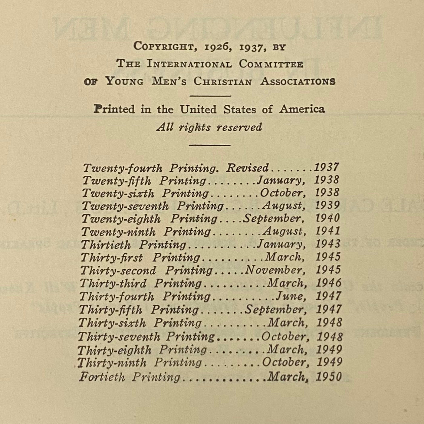 Public Speaking and Influencing Men In Business - Dale Carnegie - Fortieth Printing - 1950