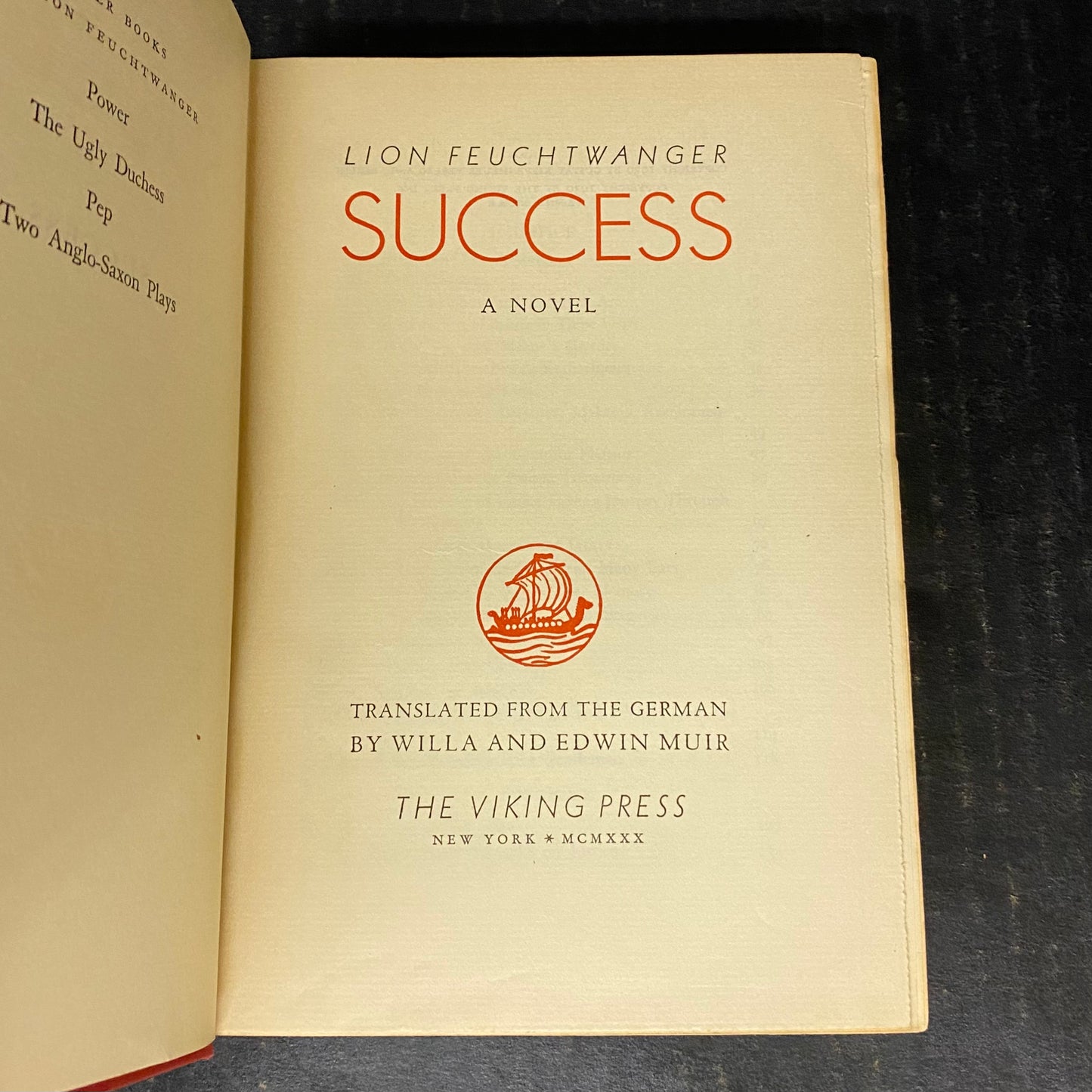 Success - Lion Feuchtwanger - First American Edition - 1930