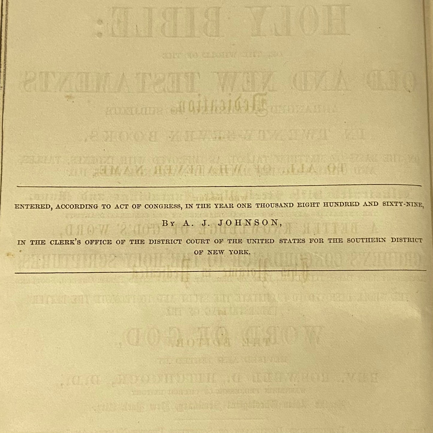 The Holy Bible Complete and How To Understand It - Roswell D. Hitchcock - 1869