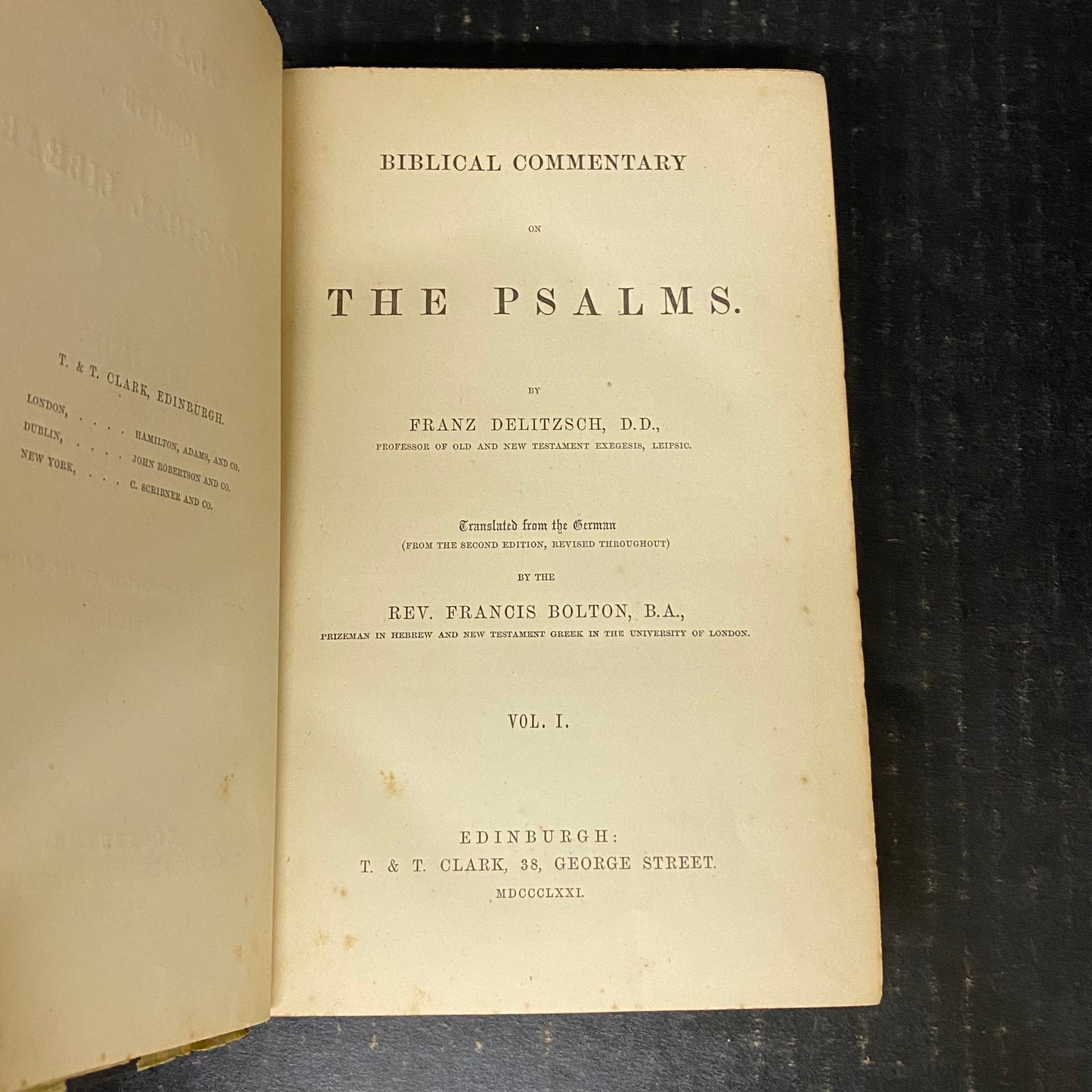 Biblical Commentary On The Psalms Volume I, II, and III - Franz Delitzsch - 1871