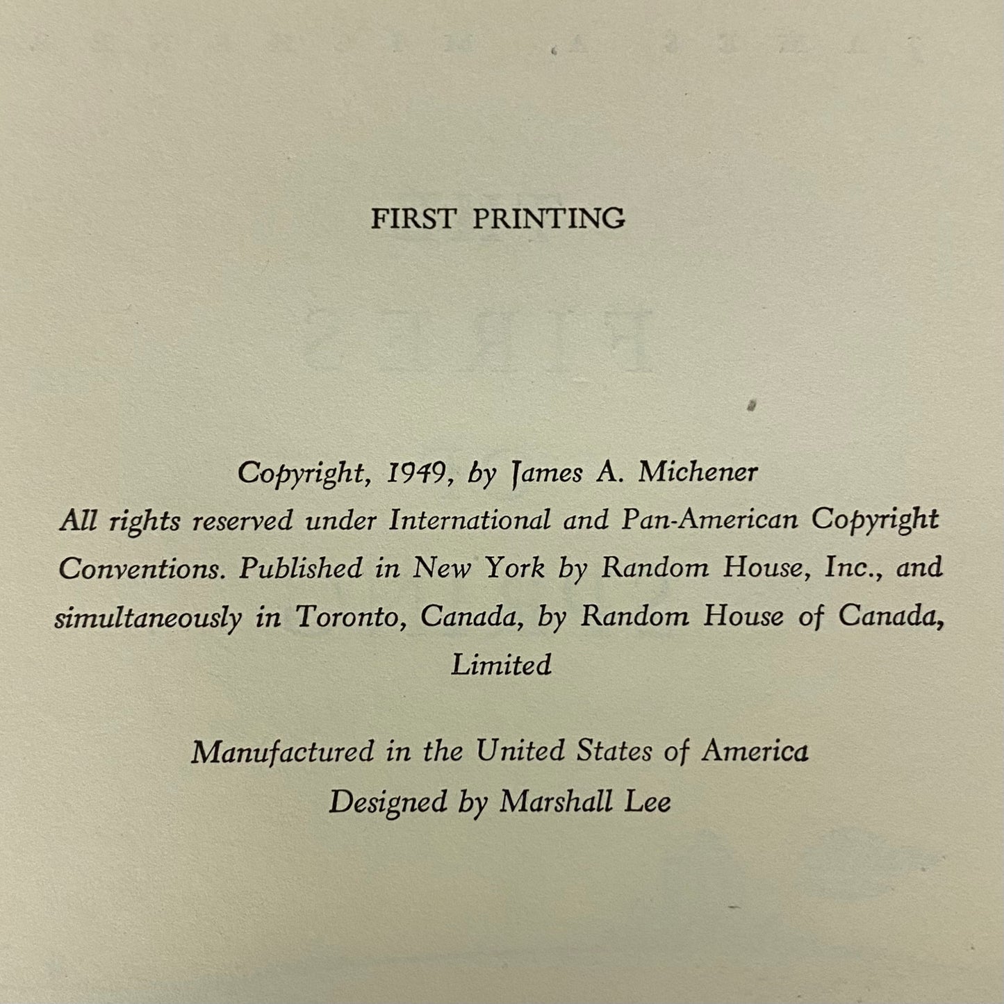 The Fires of Spring - James A. Michener - First Printing - 1949