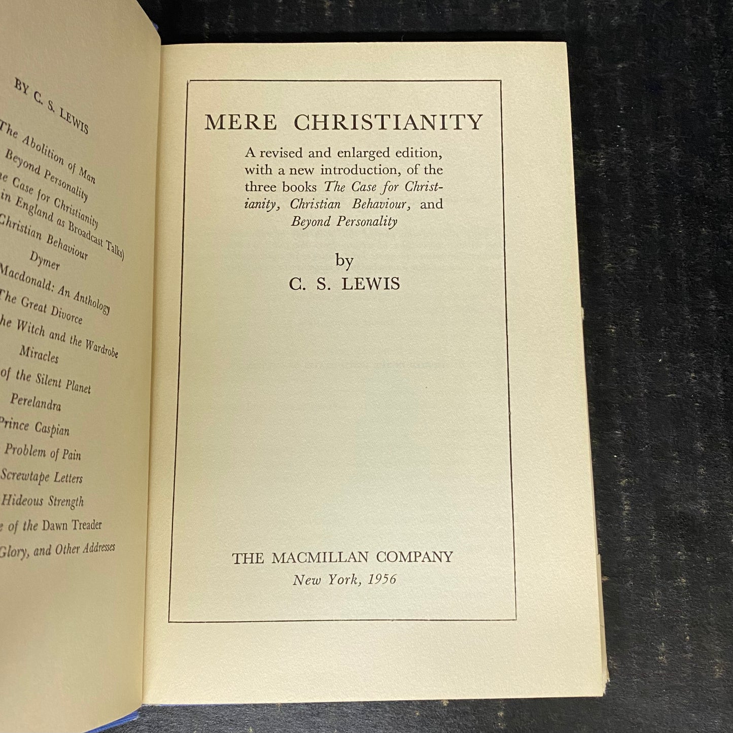 Mere Christianity - C.S. Lewis - Seventh Printing - 1956