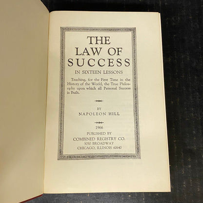 Laws of Success - Napoleon Hill - 1966