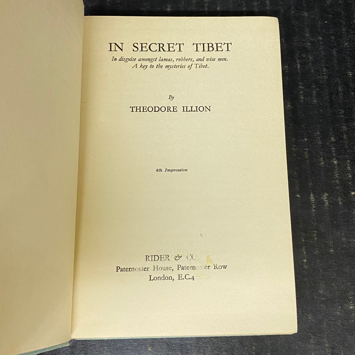 In Secret Tibet - Theodore Illion