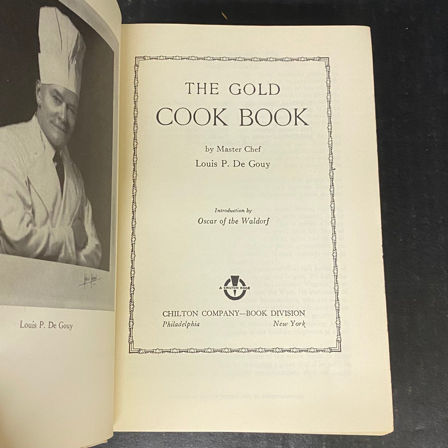 The Gold Cook Book - Louis P. De Gouy - Thirteenth Printing - 1960