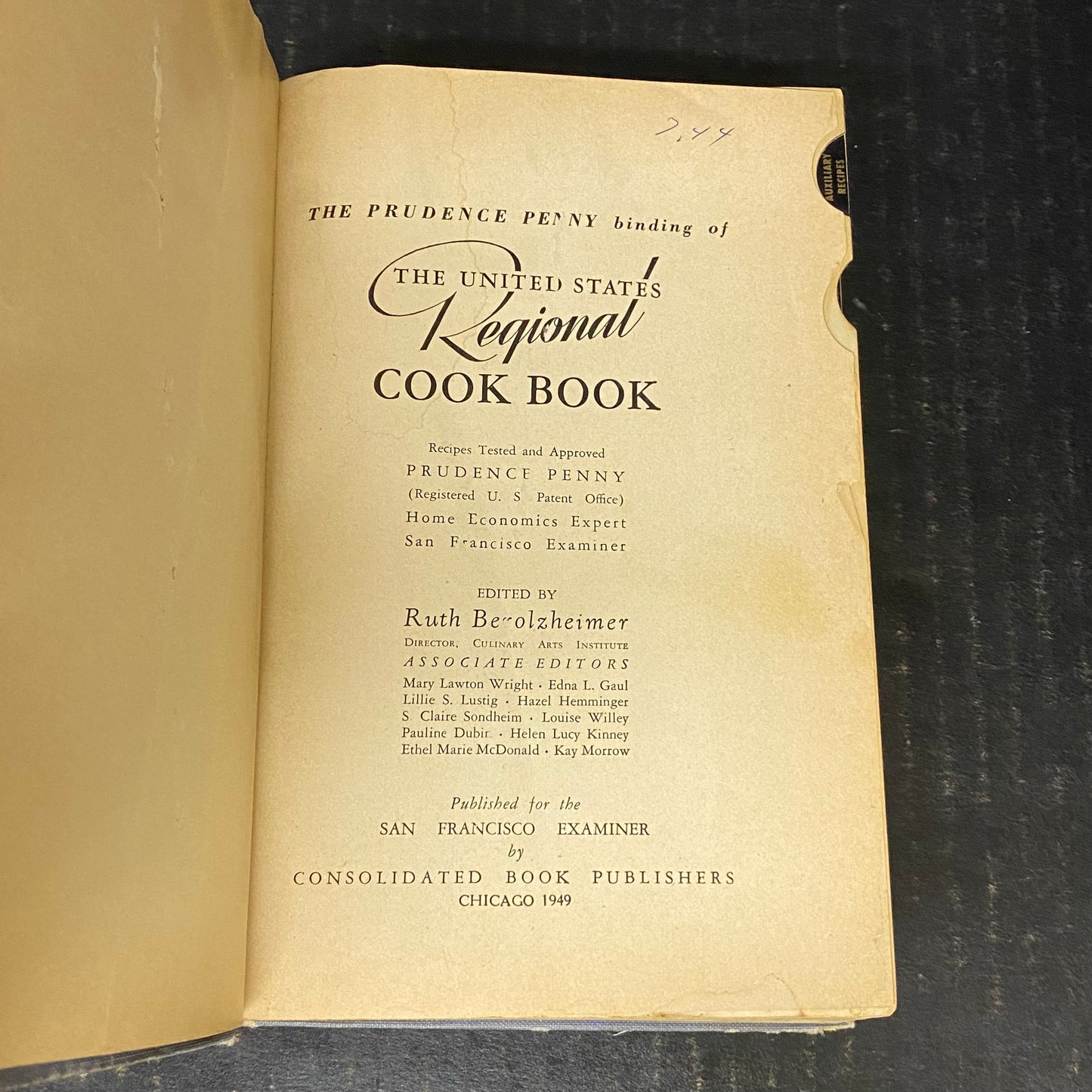 The Prudence Penny Regional Cook Book - Ruth Berolzheimer - 1949