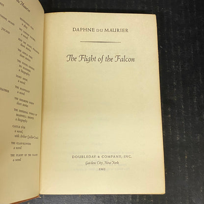 The Flight of the Falcon - Daphne Du Maurier - First U.S. Edition - 1965