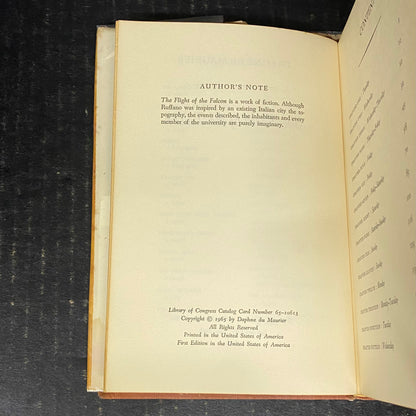 The Flight of the Falcon - Daphne Du Maurier - First U.S. Edition - 1965