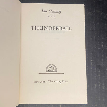 Thunderball - Ian Fleming - Book Club Edition - 1961