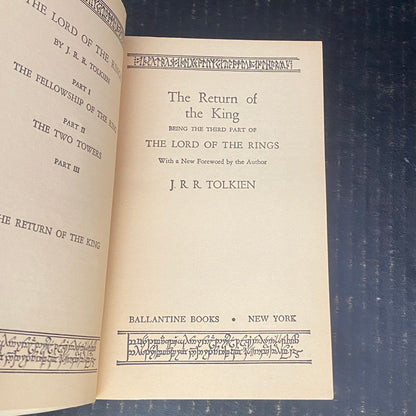 The Return of the King - J.R.R. Tolkien - Fourth Printing - Special Edition - 1975