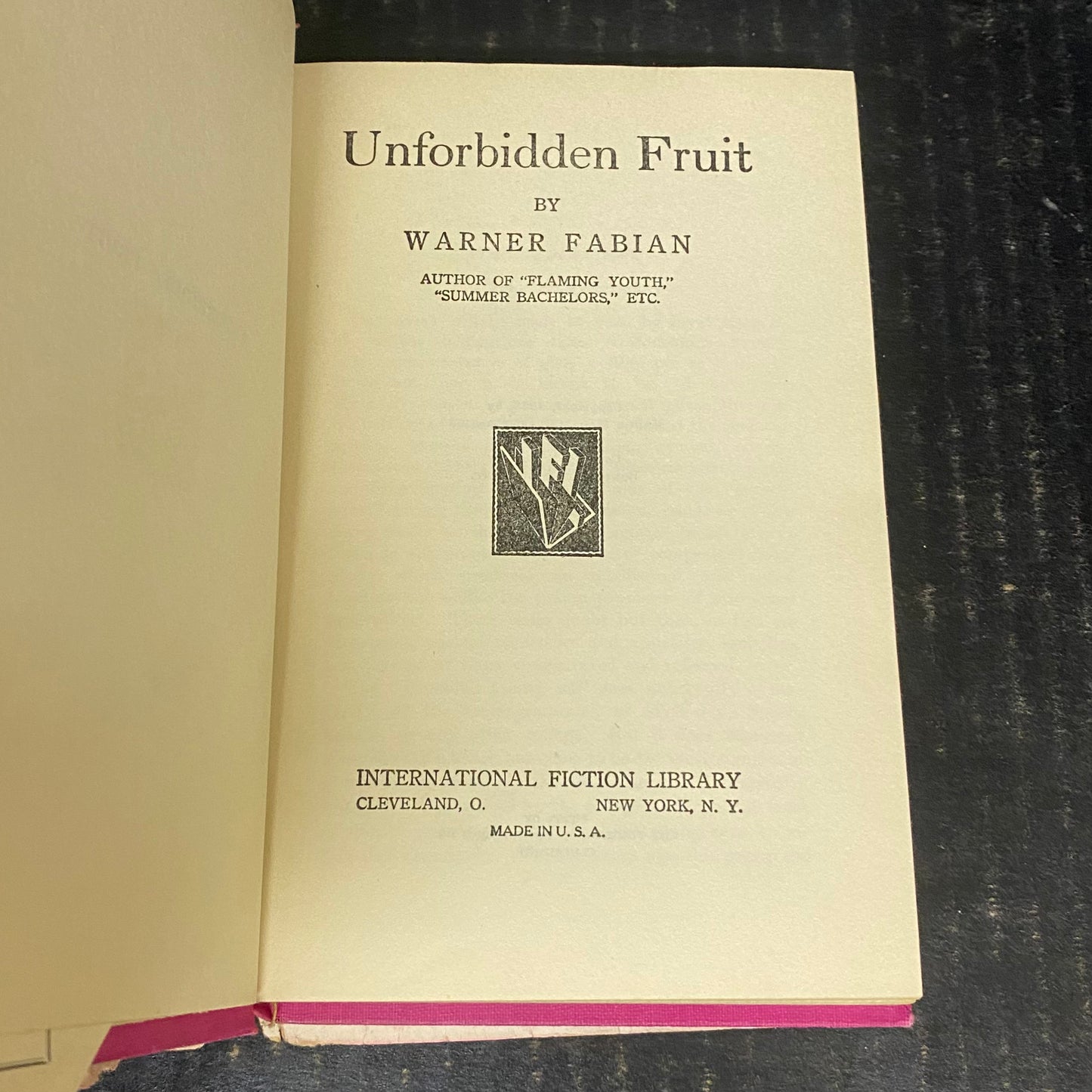 Unforbidden Fruit - Warner Fabian - 1928