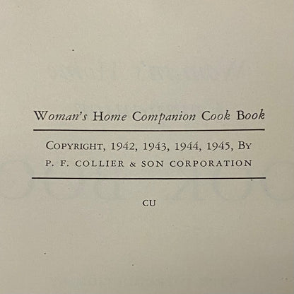 Woman's Home Companion Cook Book - P.F. Collier & Son Corporation - 1945