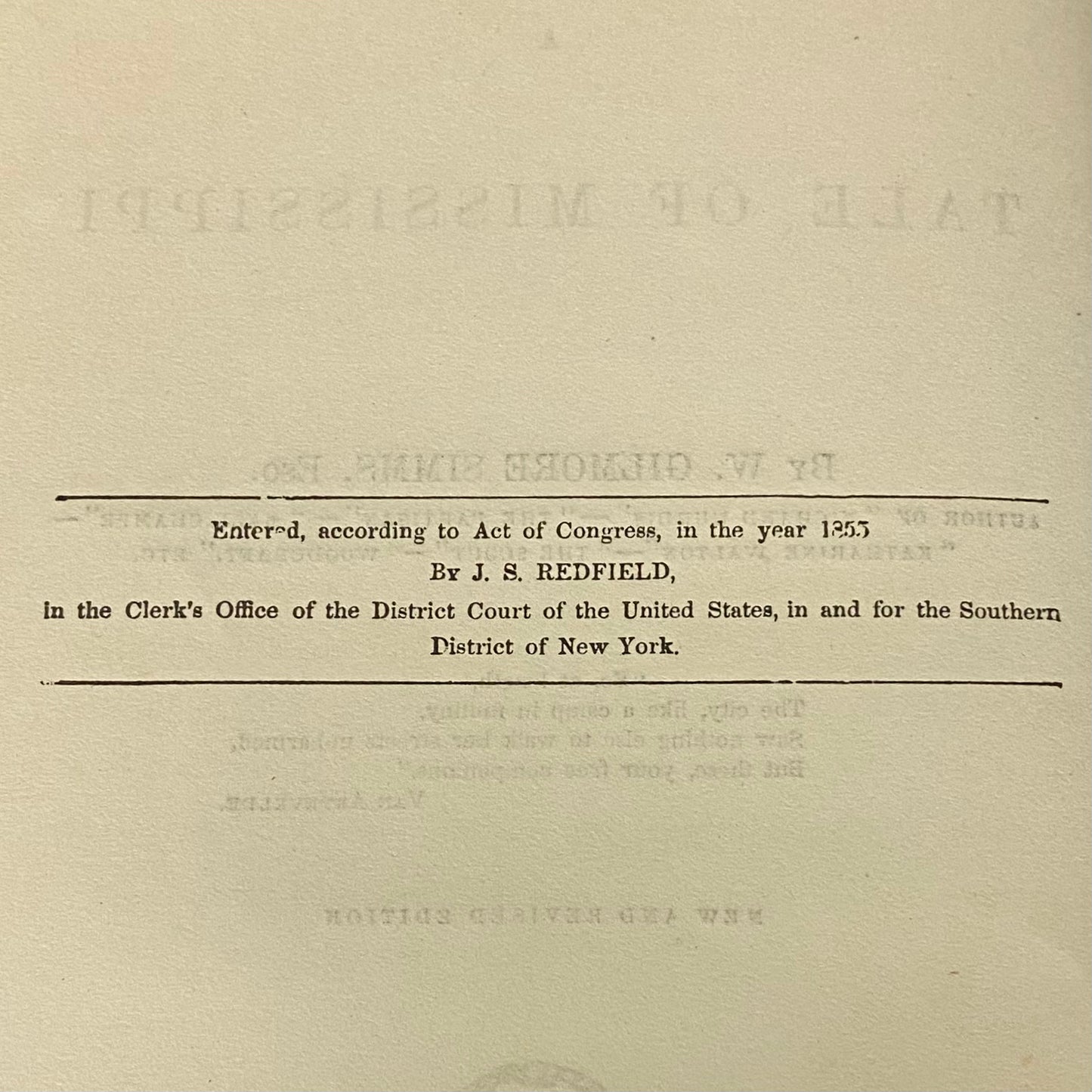 Border Beagles - W. Gilmore Simms - Revised Edition - Circa 1870