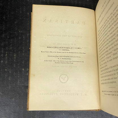 The Partisan - W. Gilmore Simms - Revised Edition - 1870