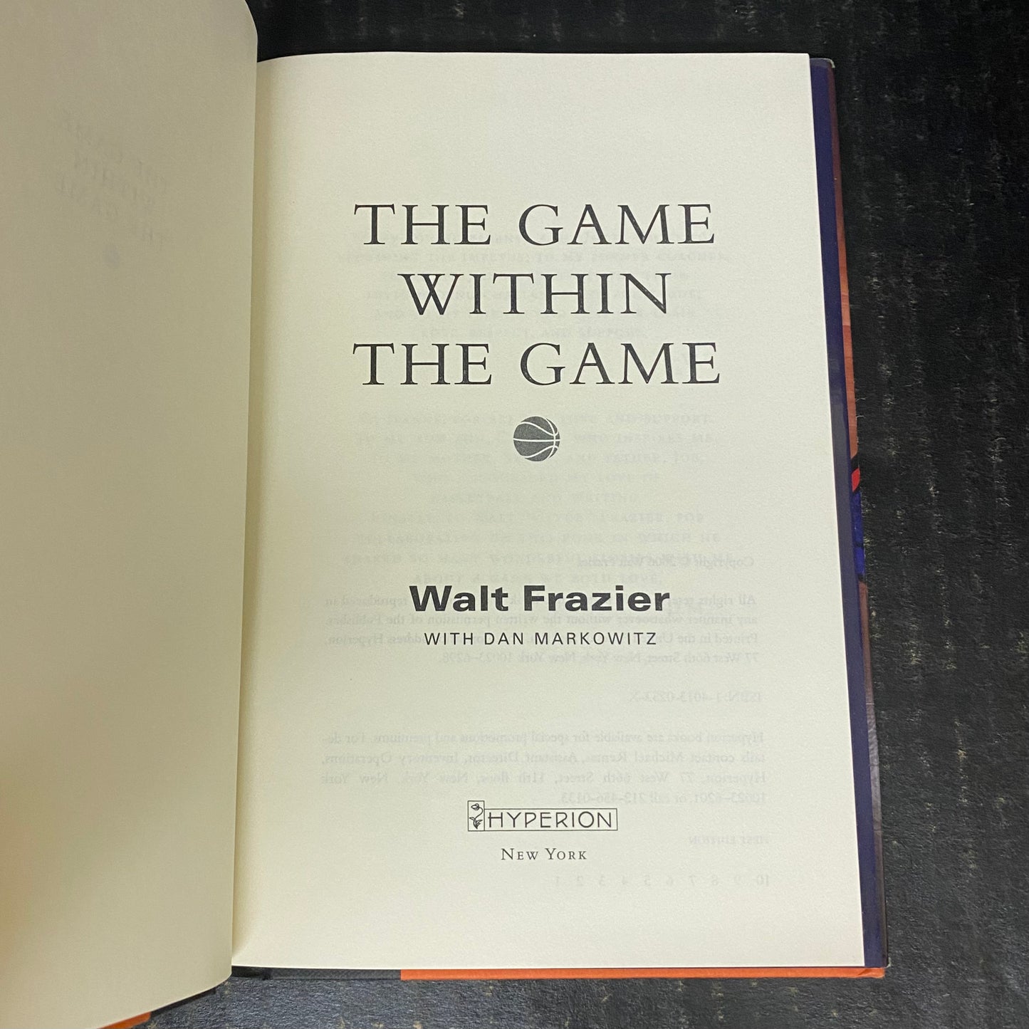 The Game Within The Game - Walt Frazier - Signed by Author - First Edition - 2006