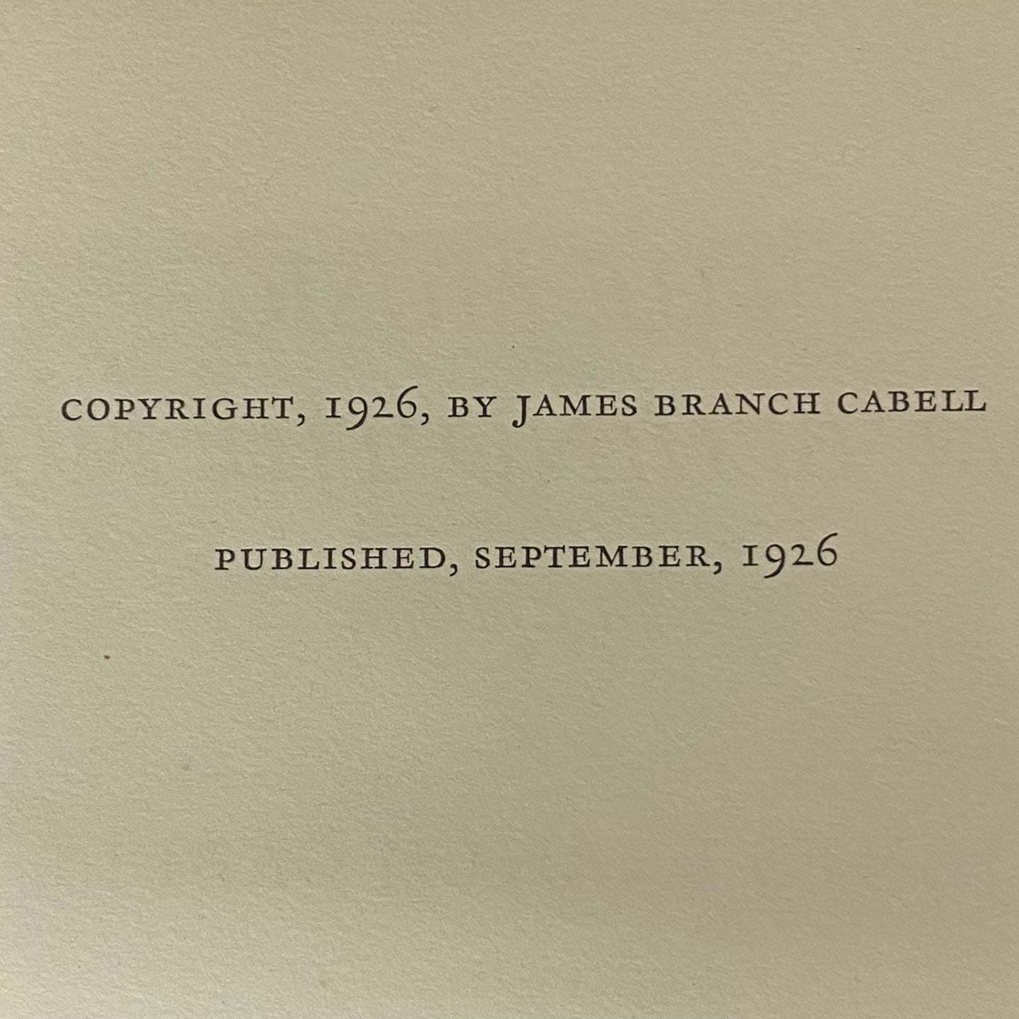 The Music From Behind The Moon - James Branch Cabell - 1926