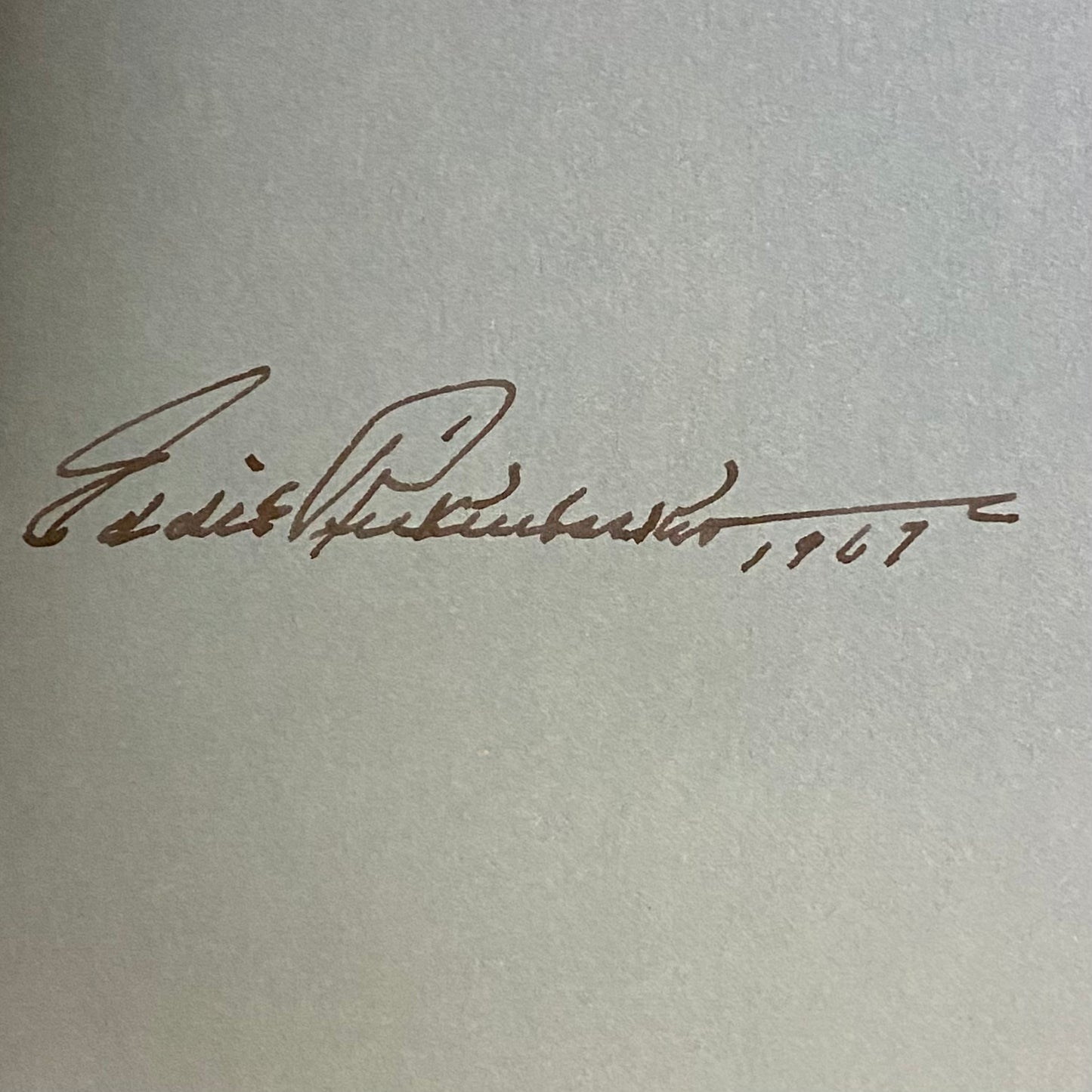 Rickenbacker - Edward V. Rickenbacker - Signed by Author - 1967