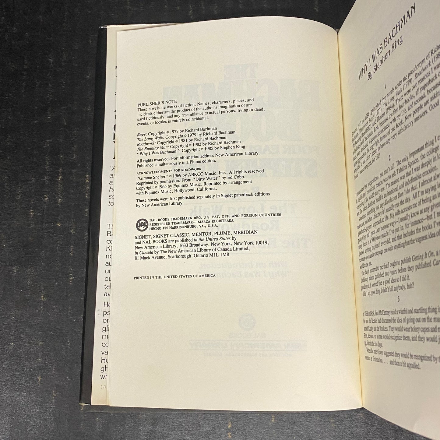 The Bachman Books - Stephen King - Book Club Edition - 1985