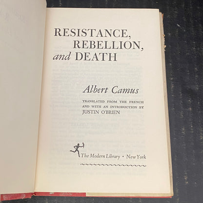 Resistance, Rebellion, and Death - Albert Camus - The Modern Library Edition - Limited Edition - 1960