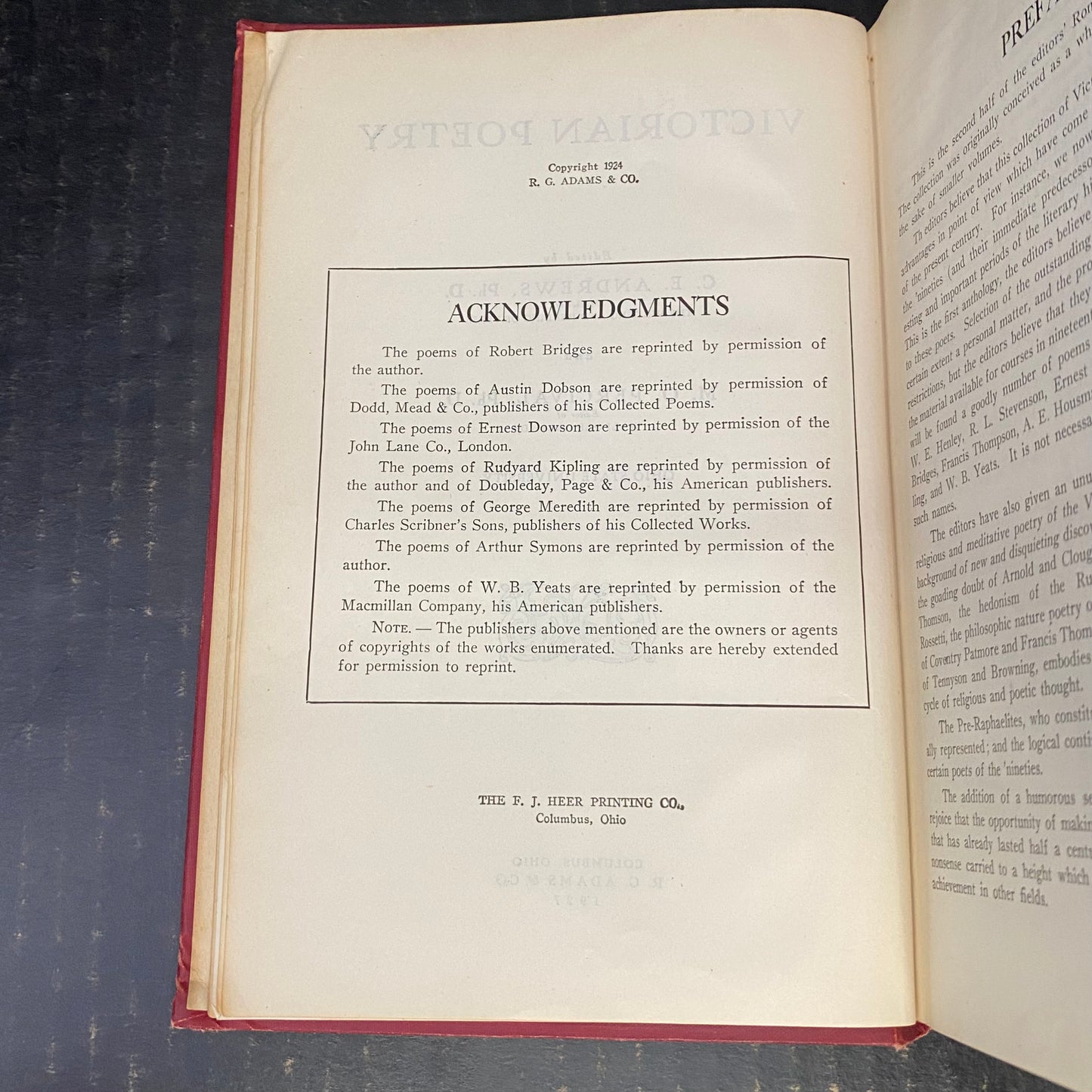 Victorian Poetry - C.E. Andrews and M.O. Percival - 1927