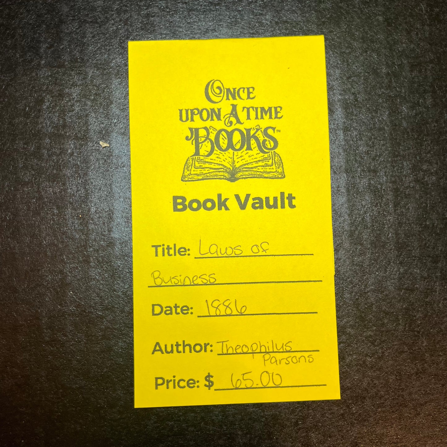 Laws of Business - Theophilus Parsons - 1886