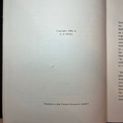 Autobiography of A.T. Still - Andrew T. Still - Revised Edition Scarce - 1908