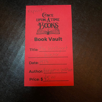 The Intelligent Investor - Benjamin Graham - Reprint - 1973