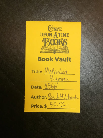 Methodist Hymns - Poe & Hitchcock - 1866