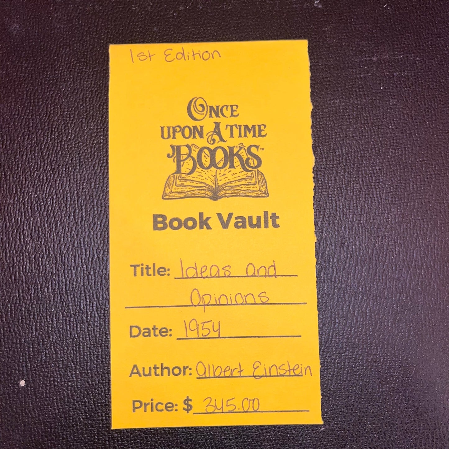 Ideas and Opinions - Albert Einstein - 1954 - First Edition