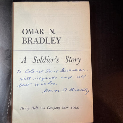 A Soldier's Story - Omar N. Bradley - Signed Copy - 1951