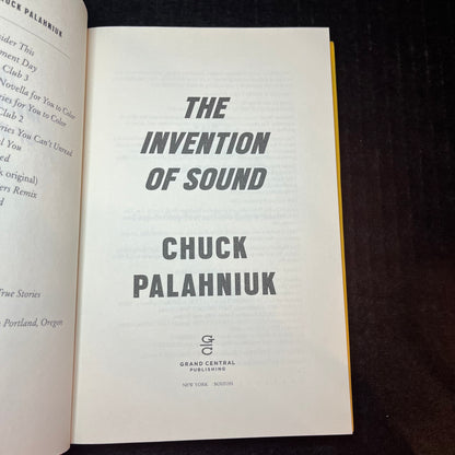 The Invention of Sound - Chuck Palahniuk - Signed - 2020