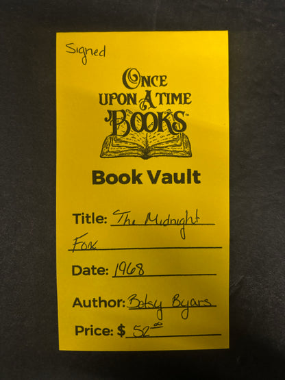 The Midnight Fox - Betsy Byars - Signed - 1968