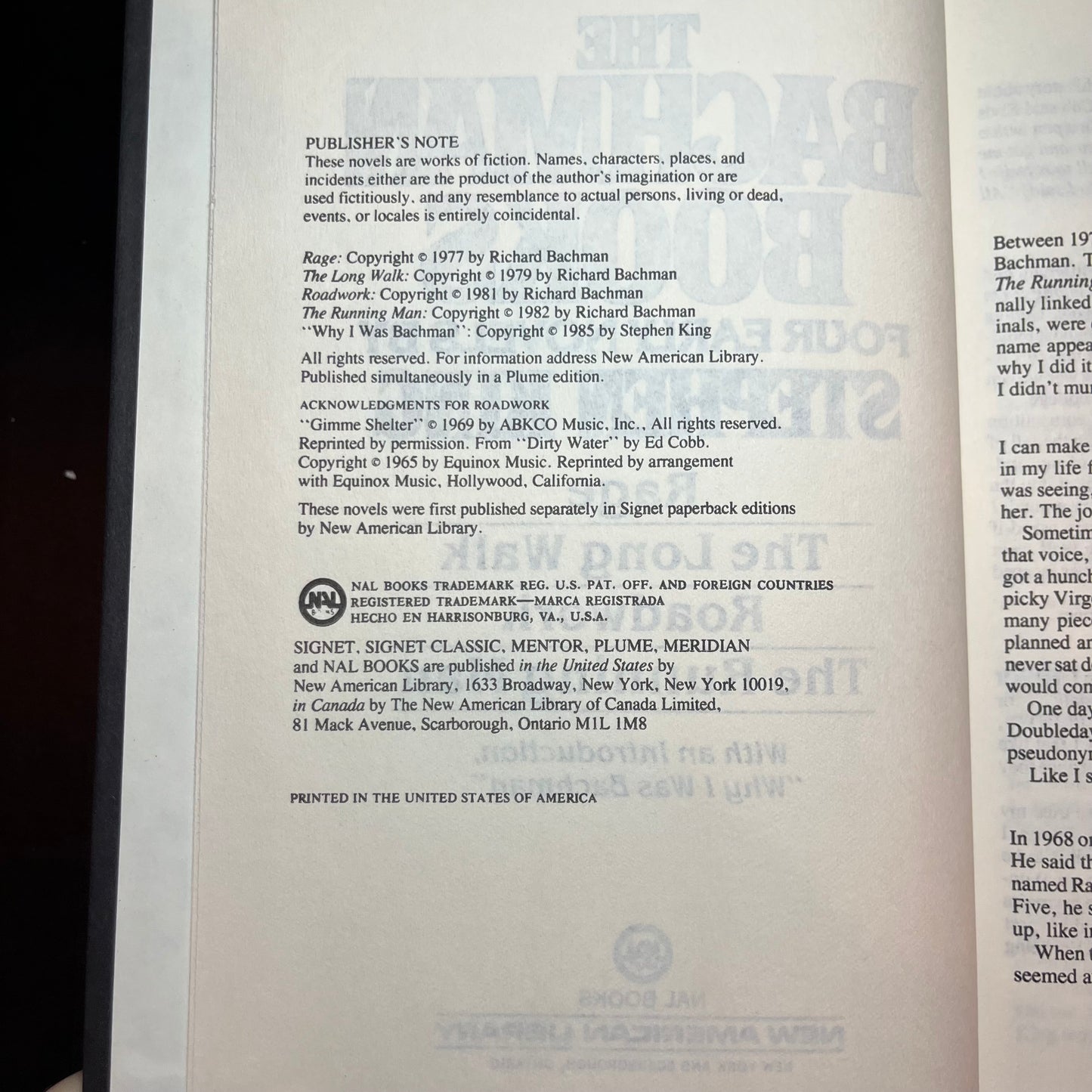 The Bachman Books - Stephen King - Book Club Edition - 1985