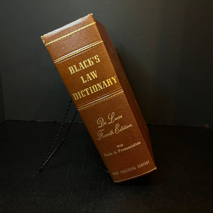 Black's Law Dictionary - Henry Campbell Black -De Luxe 4th Edition - Black's Law Dictionary -